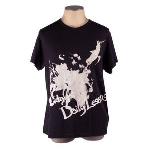 YOHJI YAMAMOTO Pour Homme Black Cotton Graphic T-shirt Made in Japan size L